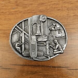 Siskyou Telephone Lineman Belt Buckle Vintage 1988 American Communications